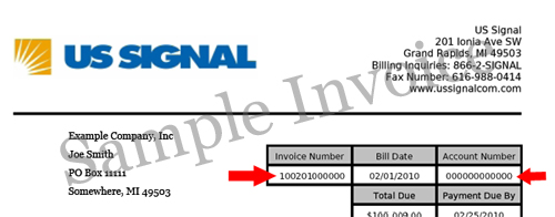 Example invoice